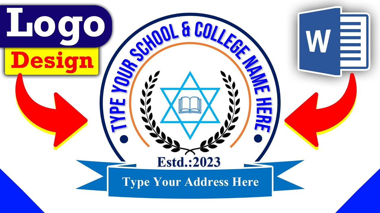 How to make School Logo Design in MS Word Step-by-Step Tutorial