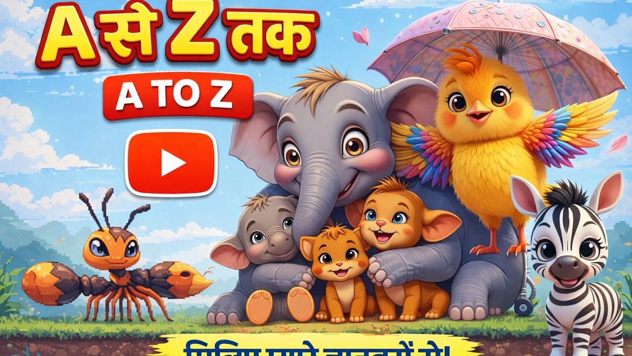 🔥 ABCD song ABCD wala cartoon A to z kids nursery rhymes 