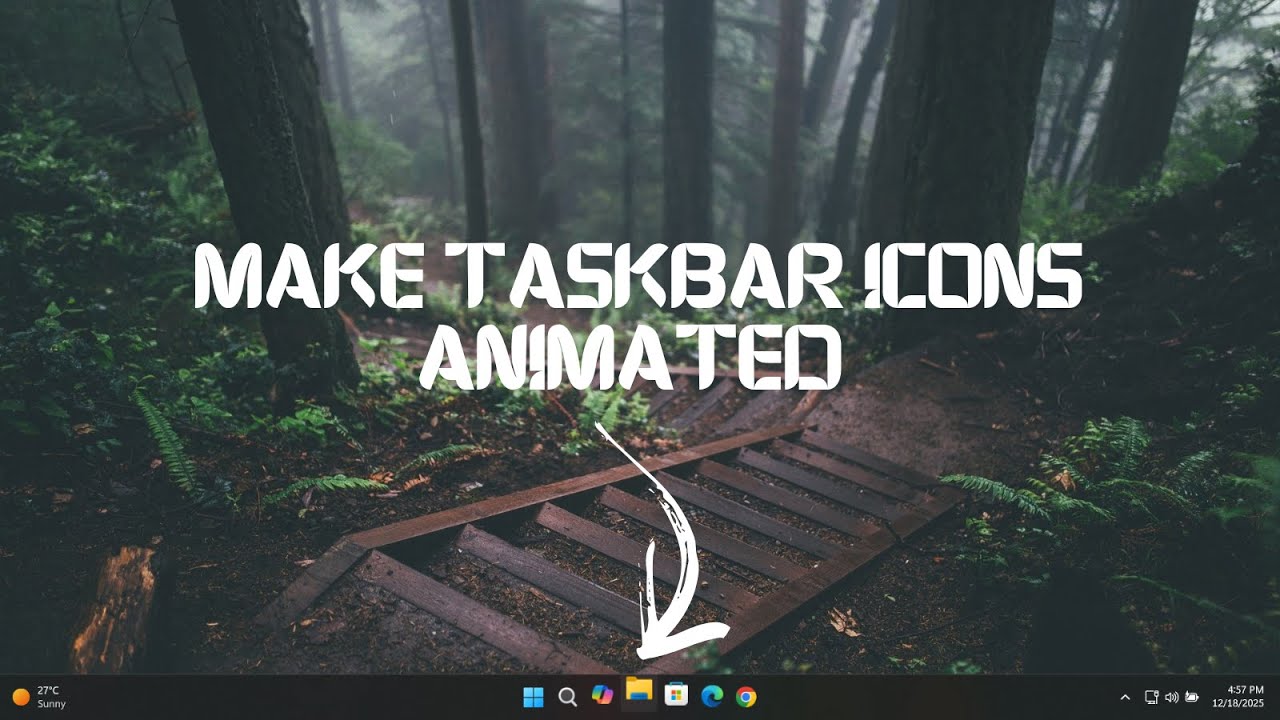 Windows 11 Interactive Taskbar Icons Tutorial | Hover Effects, Animations & Productivity Boost | &reg; |