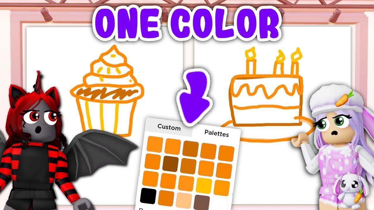 SPEED DRAW But Using ONE COLOR With MOODY! (Roblox)