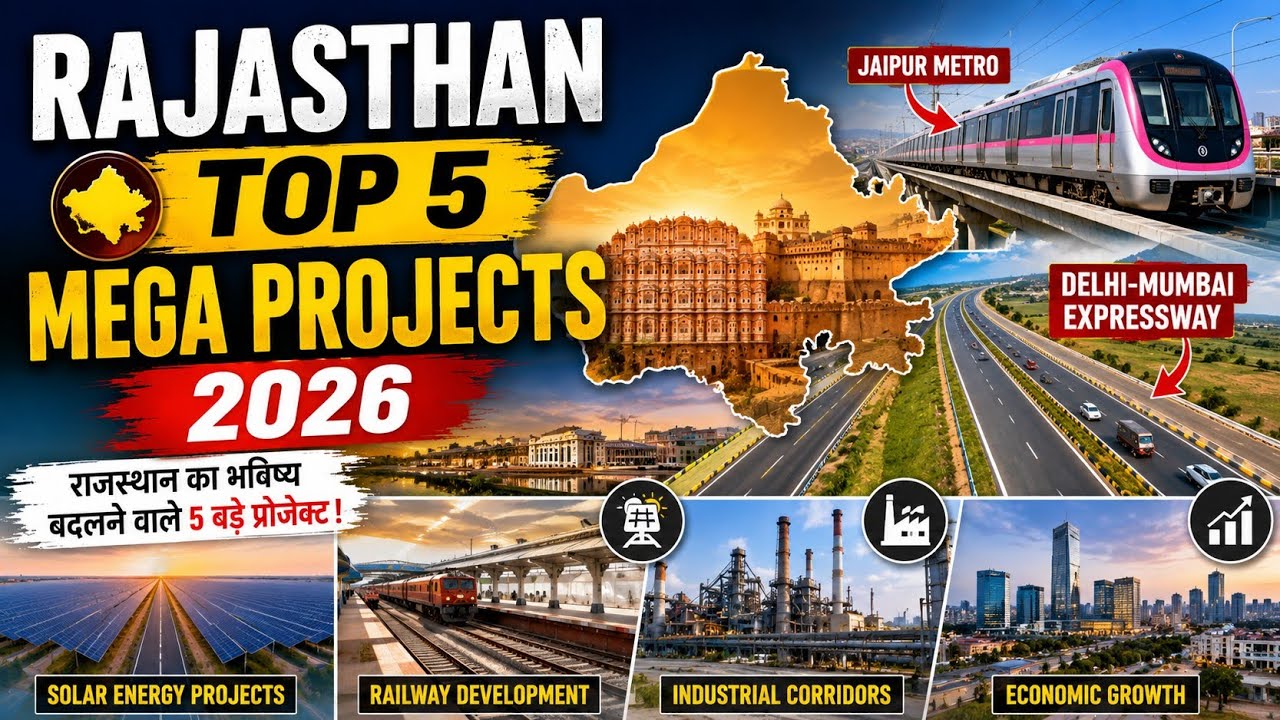 Rajasthan Ke Top 5 Mega Projects 2026 🚆🏗️ | Delhi Mumbai Expressway | Jaipur Metro | RNN24