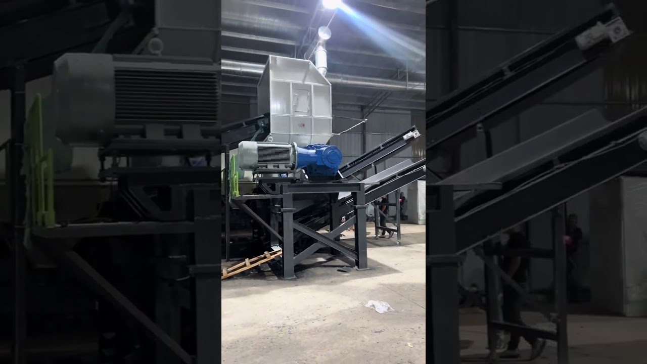Solid waste shredding and packaging production line#Shredder manufacturer#Two-shaft shredd