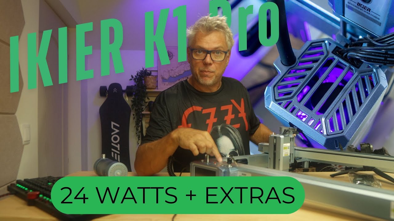 With real extras! - IKIER K1 Pro 24-watt laser engraver test