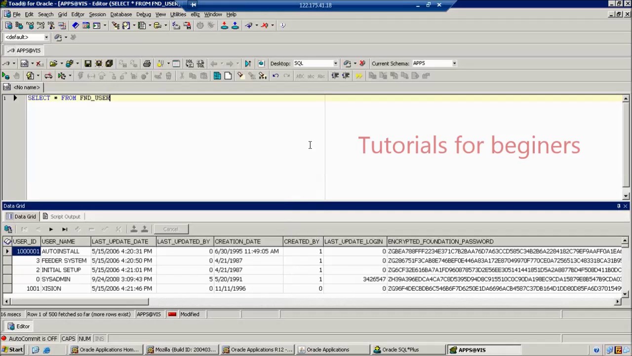 How to Find out the Table & Columns in ORACLE APPS R12 | Class 2