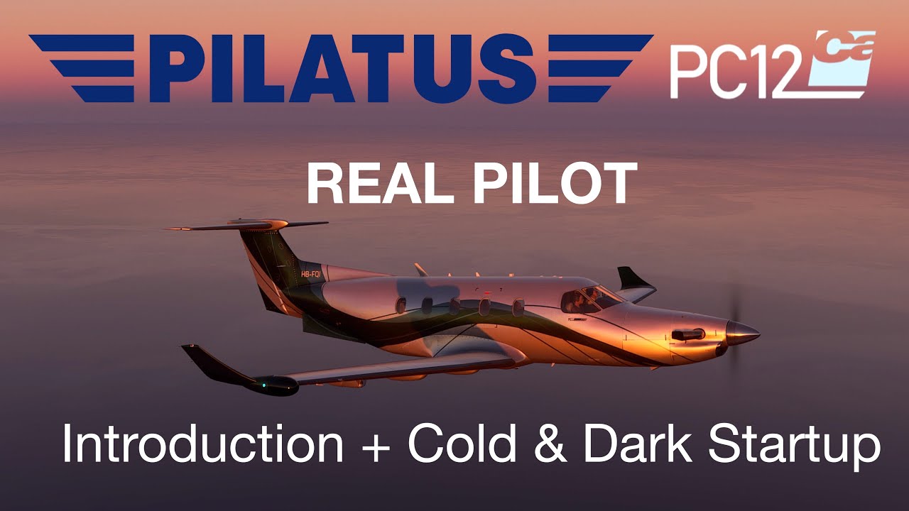 Pilatus PC-12 Cold & Dark Startup - Real World Step by Step Instructions- 4K - Carenado PC12 Video 1