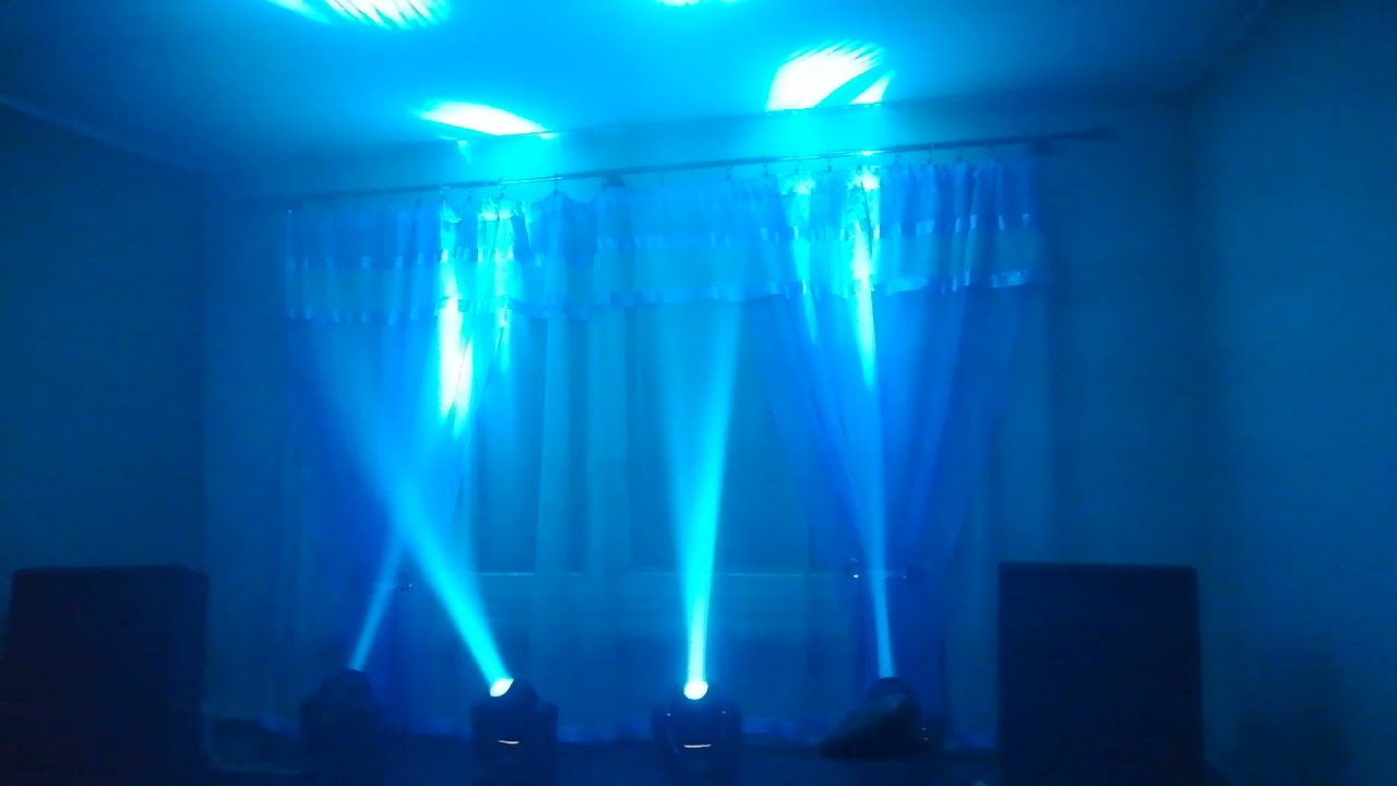 [TEST 4 DJ's] 4 Głowy Fractal Mini LED Gobo Spot 60W bez DMX na mikrofonie