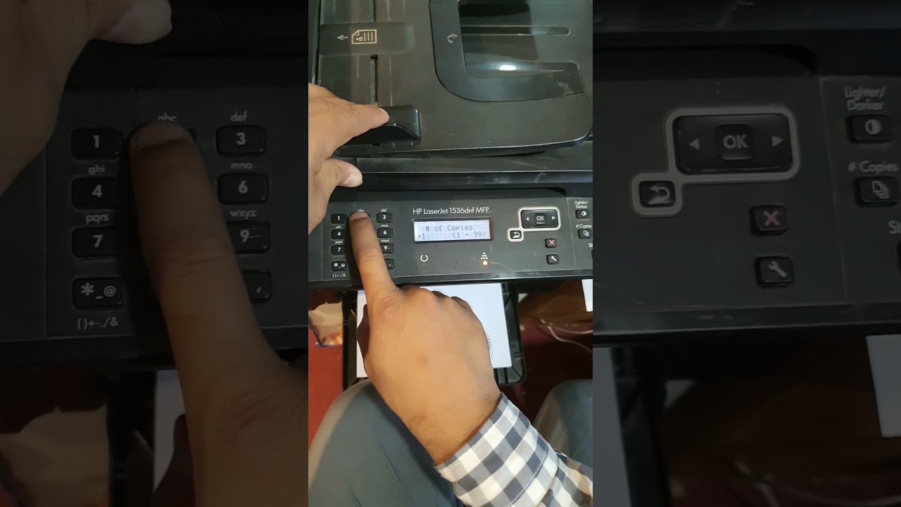 how to copy on hp laserjet 1536dnf mfp #copy #printer #youtubeshorts