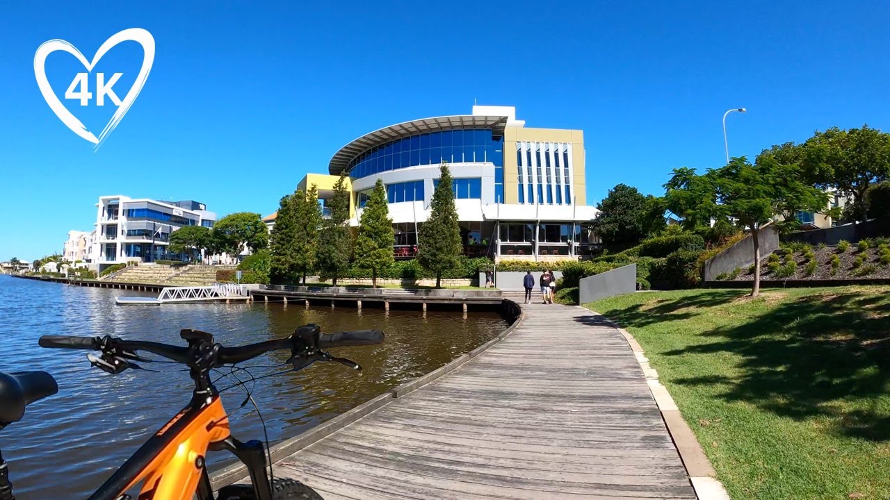 Virtual Bike Ride - Lake Orr, Varsity Lakes, Gold Coast, Australia - 4K Treadmill Background - eMTB