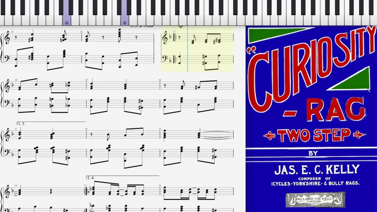 Curiosity Rag by James Kelly (1910, Ragtime piano)