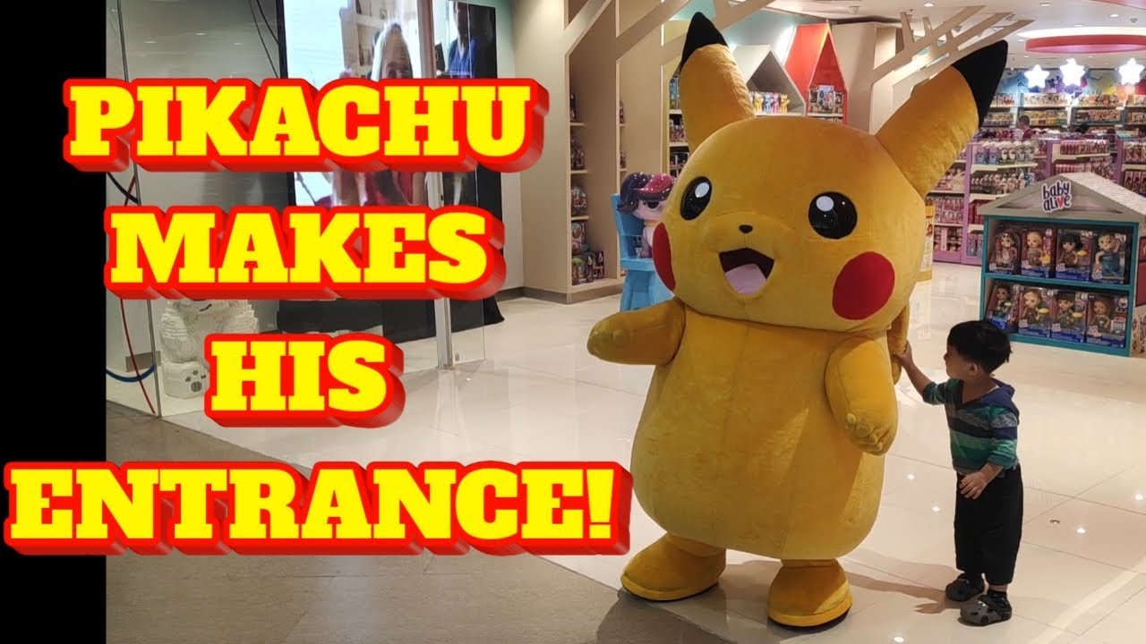 Pikachu mascot makes his entrance