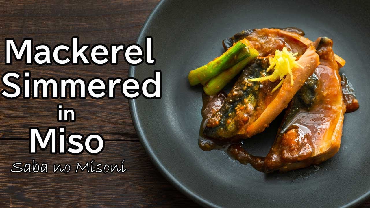 Mackerel simmered in Miso recipe, Japanese way how to cook mackerel, yummy sweet Miso sauce