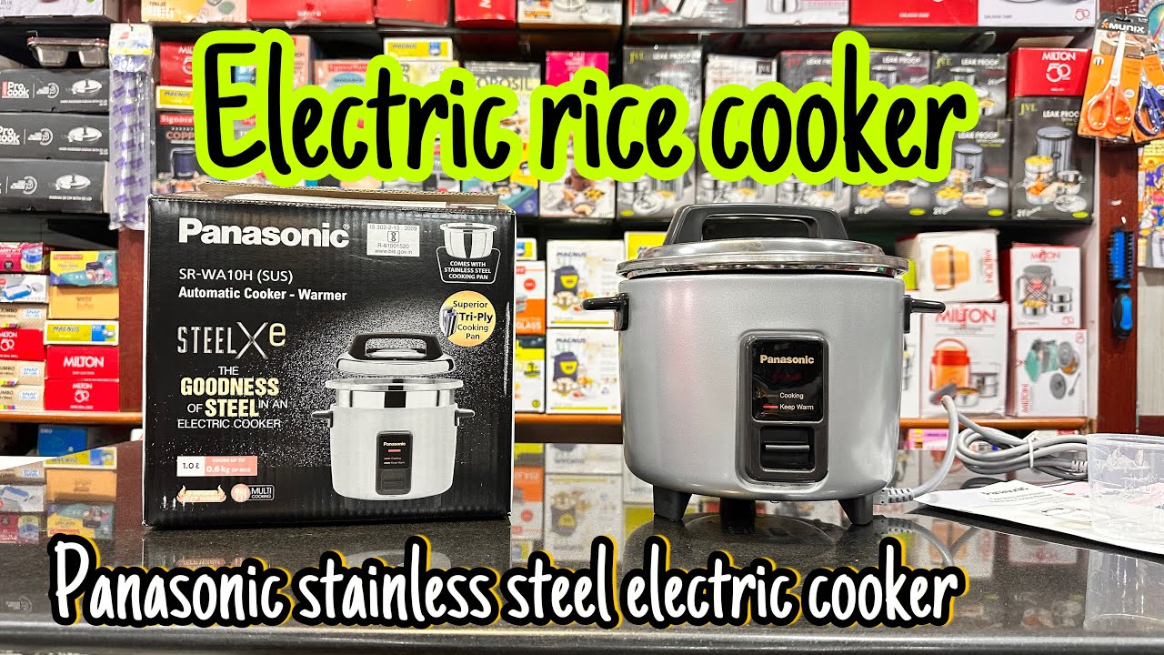 Panasonic SR-WA10H (SUS) Stainless Steel Automatic Electric Rice Cooker 1L | electric cooker