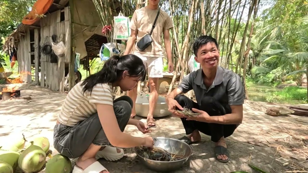 MÙNG 2 MẤY ANH EM LÊN NHÀ DÌ 2|dưa hấu miền tây-bến tre