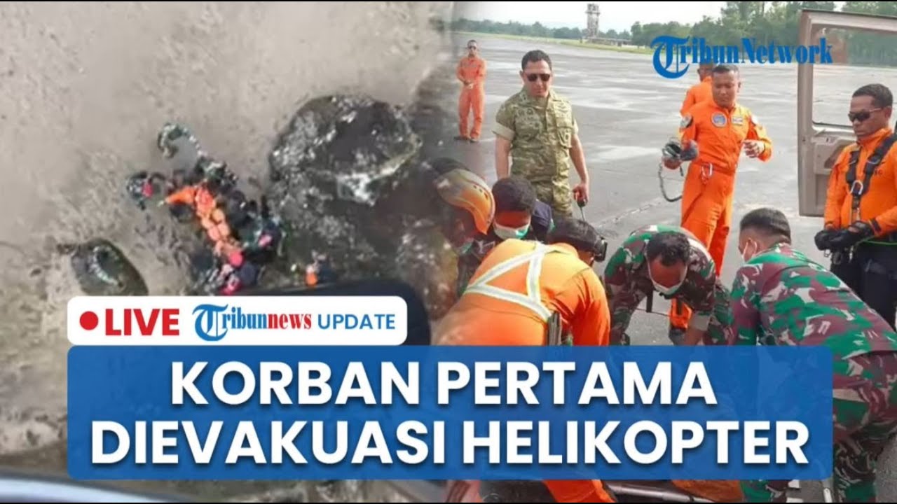 🔴LIVE: Korban Pertama Pesawat ATR 42-500 Dievakuasi Helikopter dari Lampeso untuk Diidentifikasi