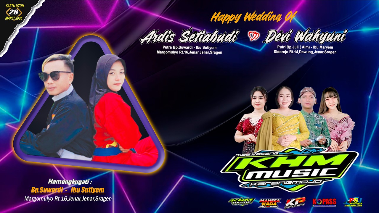 🔴Live Campursari KHM MUSIC (Gong Karangmojo) || MAHESA NADA Audio | KP Pro HD | Wedding ARDIS & DEVI