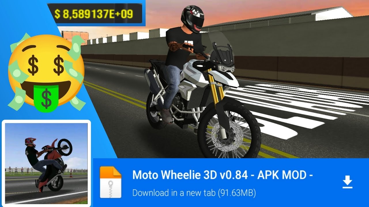 MOTO WHEELIE 3D APK MOD DINHEIRO INFINITO VERSÃO 0.92 ATUALIZADO 2025