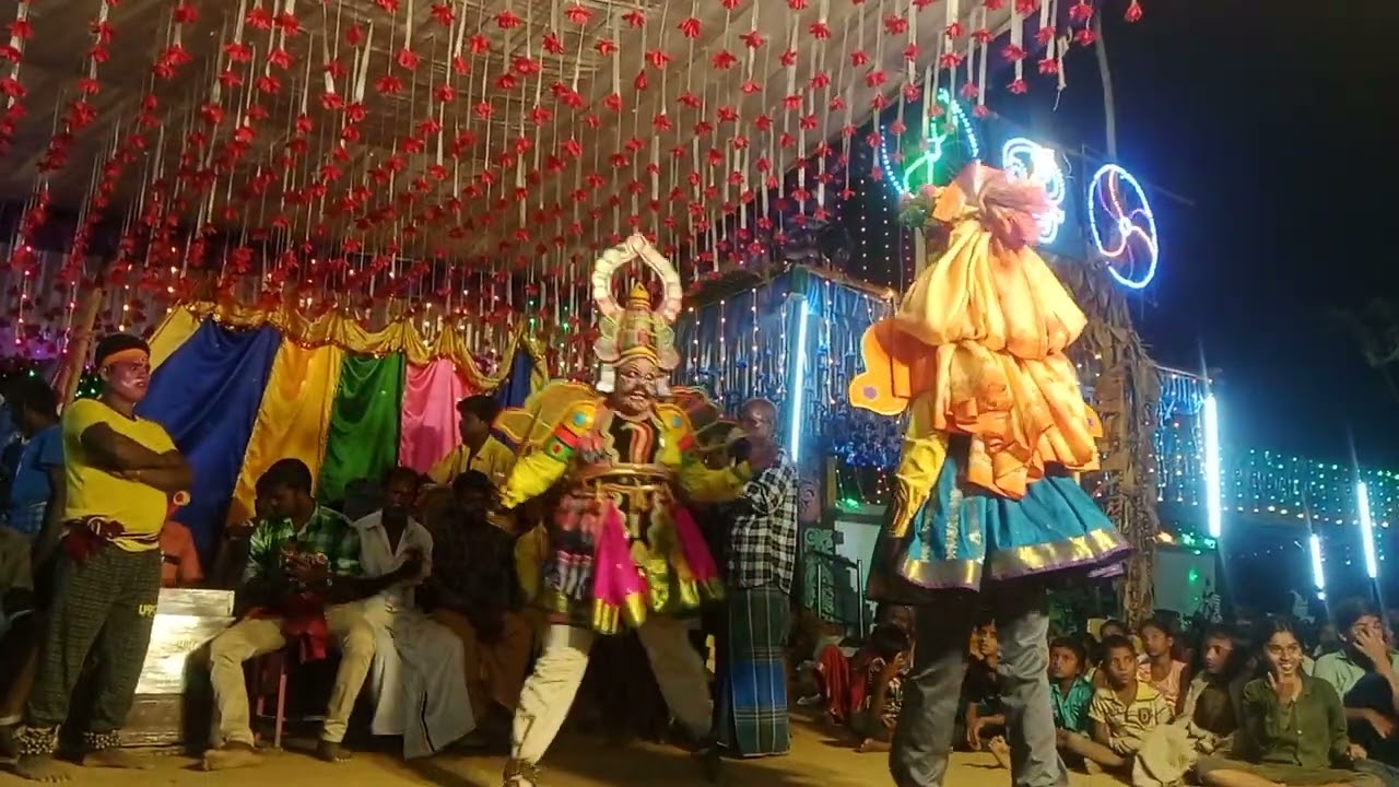 ஸ்ரீ காமாட்சி அம்மன் நாடக குழு கரிமலை பாடி கர்ண மோட்சம் தெருக்கூத்து  1 பகம்ஏகநாதன் வேடம்.துரியோதனன்