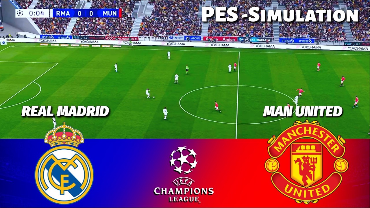 Real Madrid vs Manchester United | UEFA Champions League 2025 | PES 21 Simulation