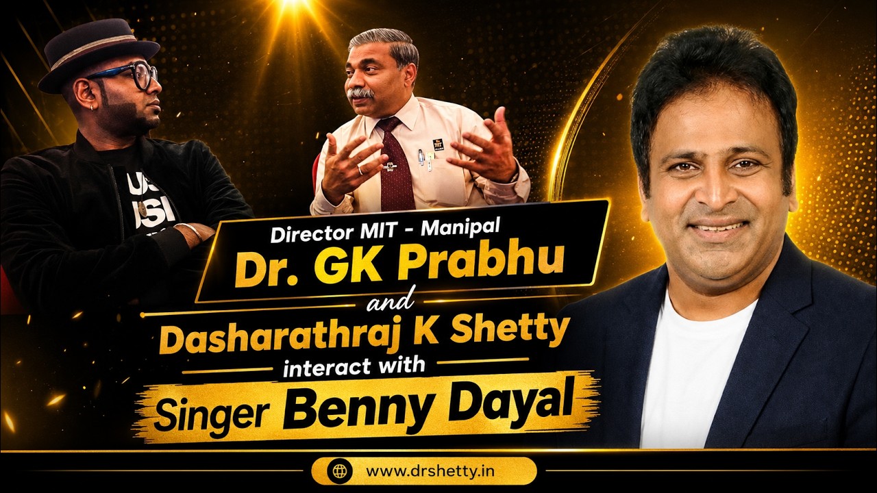 Director MIT - Manipal Dr. GK Prabhu and Dr Dasharathraj K Shetty  interact with Singer Benny Dayal