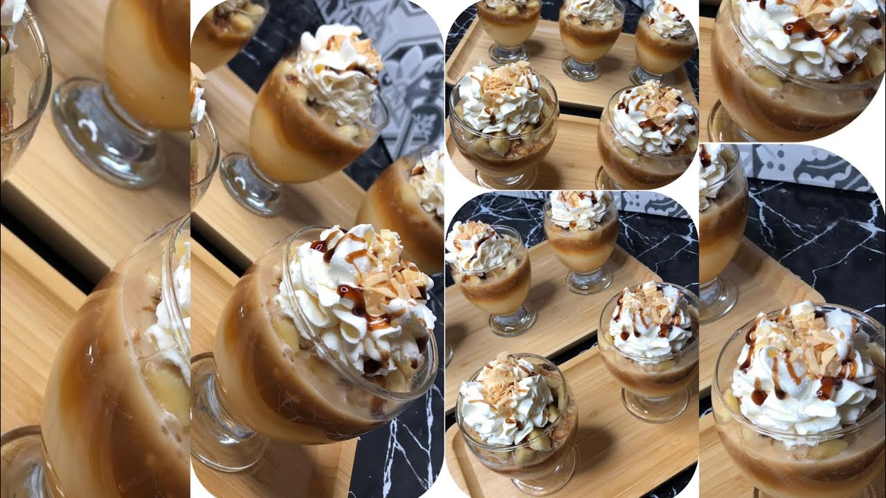 أسهل تحلية الطبقات بالموز و الكراميل لرمضان في10 دقائق🍯🍹🍌#تحليات_Djamilacooks