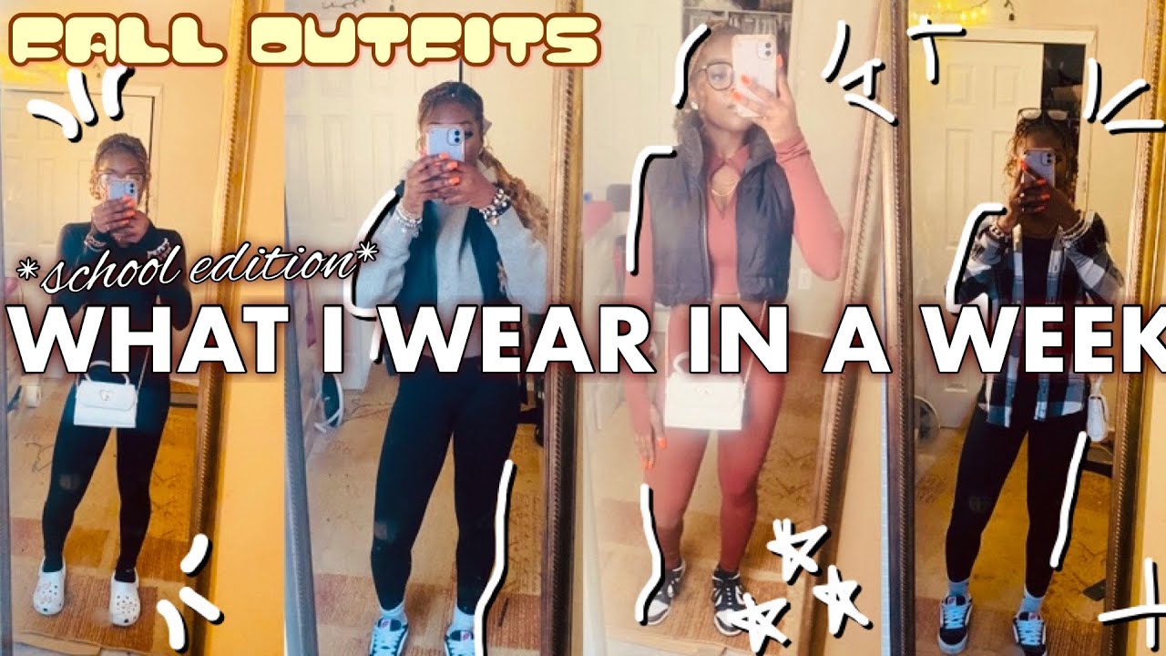 *FALL* WHAT I WEAR IN A SCHOOL WEEK | fall outfit ideas 🍂🍁