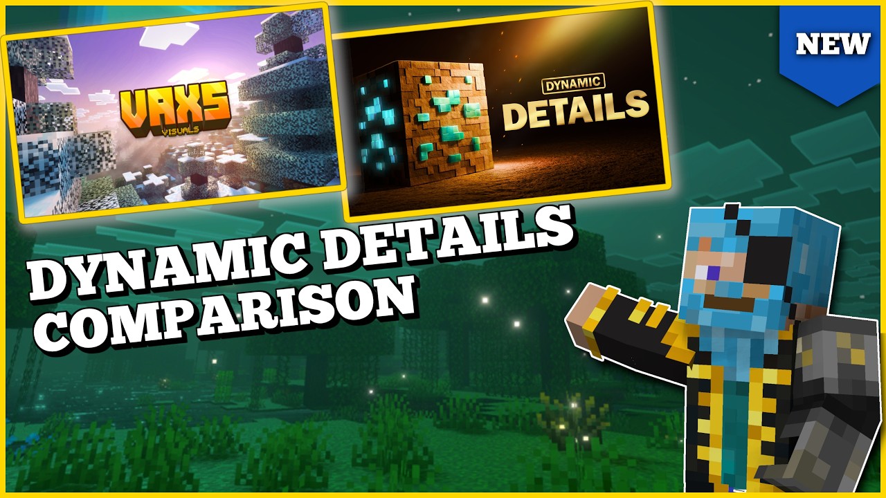 VAXS Visuals vs Dynamic Details &brvbar; Texture Clash! &brvbar; Minecraft Texture Pack Comparison &brvbar; Daz Man