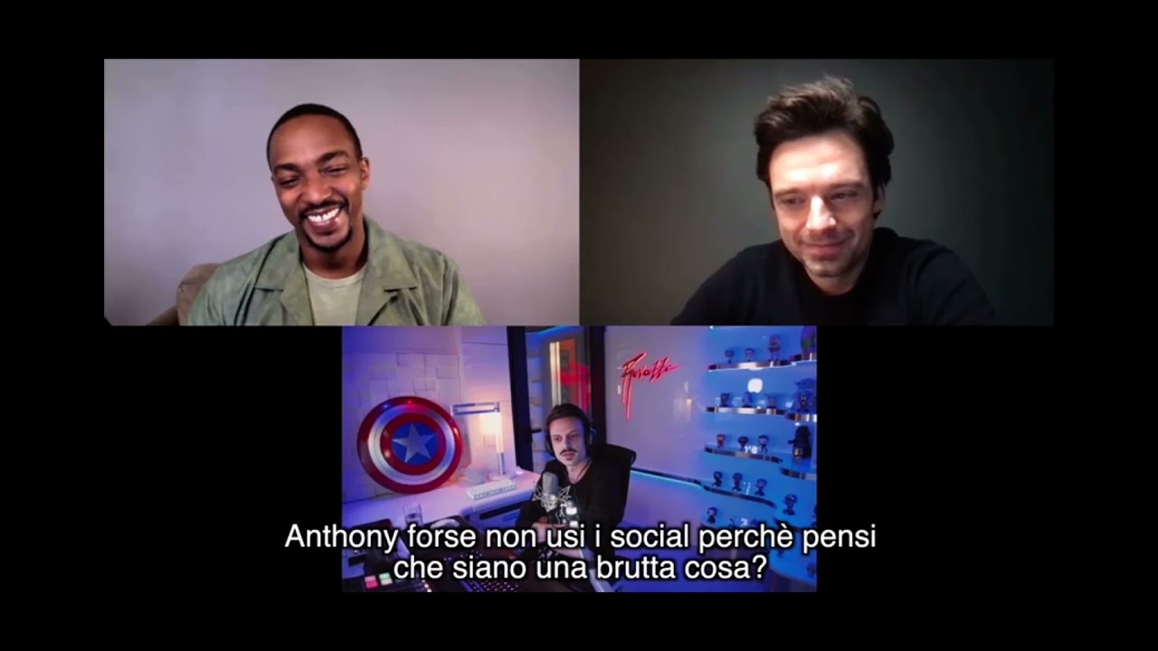 Rovazzi intervista Sebastian Stan e Anthony Mackie (Falcon and the winter soldier spot)