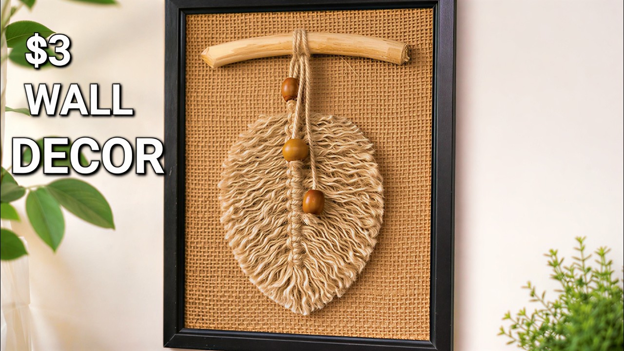 $3 Jute Wall Decor | Dollar Store DIY That Looks High End