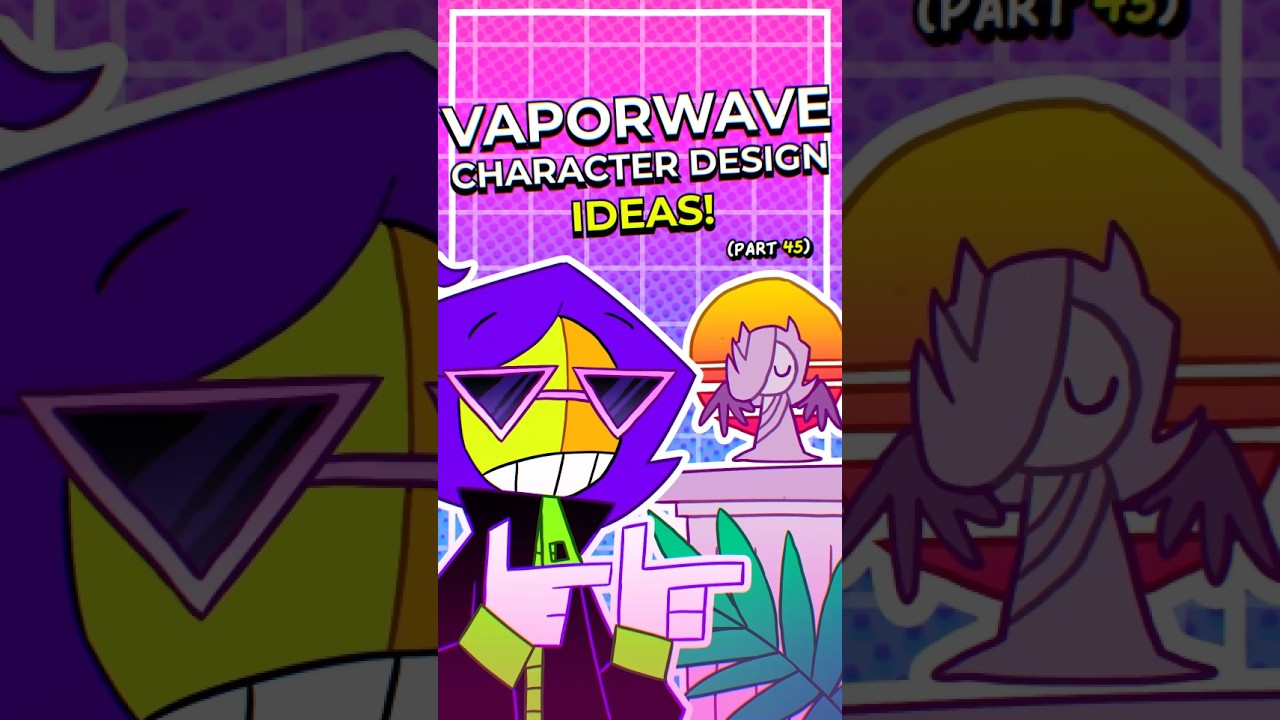 Идеи дизайна персонажей в стиле Vaporwave для оригинальных персонажей! 💿 Часть 45 #oc #ocs #art