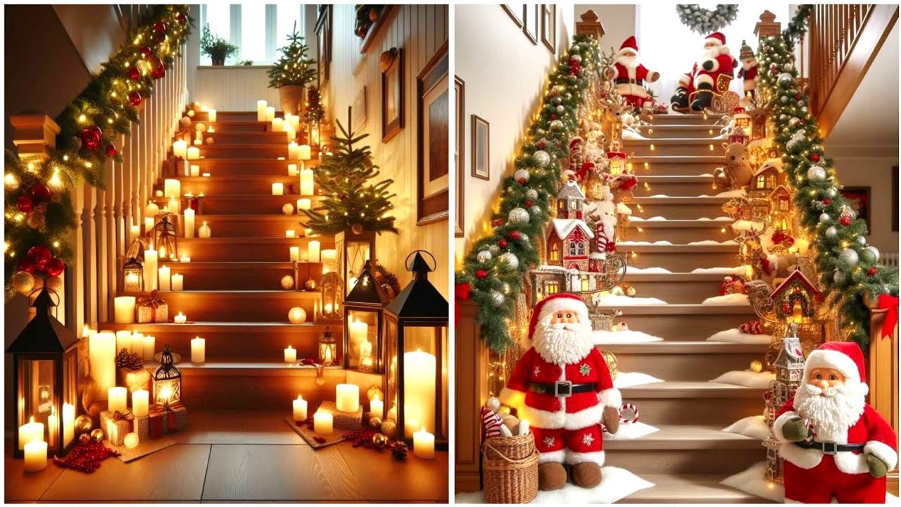 🎄🎄 +50 CHRISTMAS STAIRS DECORATION IDEAS | TRENDS AND DESIGNS - CHRISTMAS DECORATING IDEAS 2025