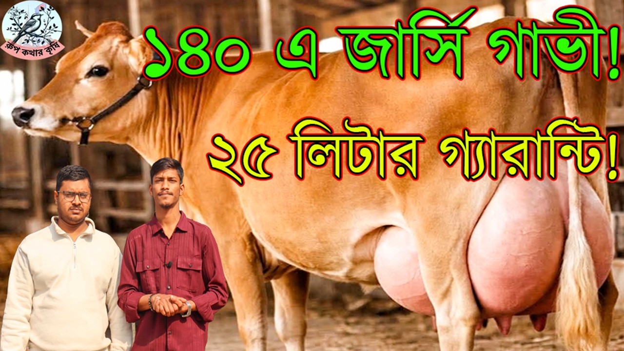 চ্যালেঞ্জ মুখী দামে গাভী বিক্রি।আসলাম ডেইরি ফার্মে দুধের শতভাগ গ্যারান্টি।১৪০ এ  মিল্কভিটারের জার্সি