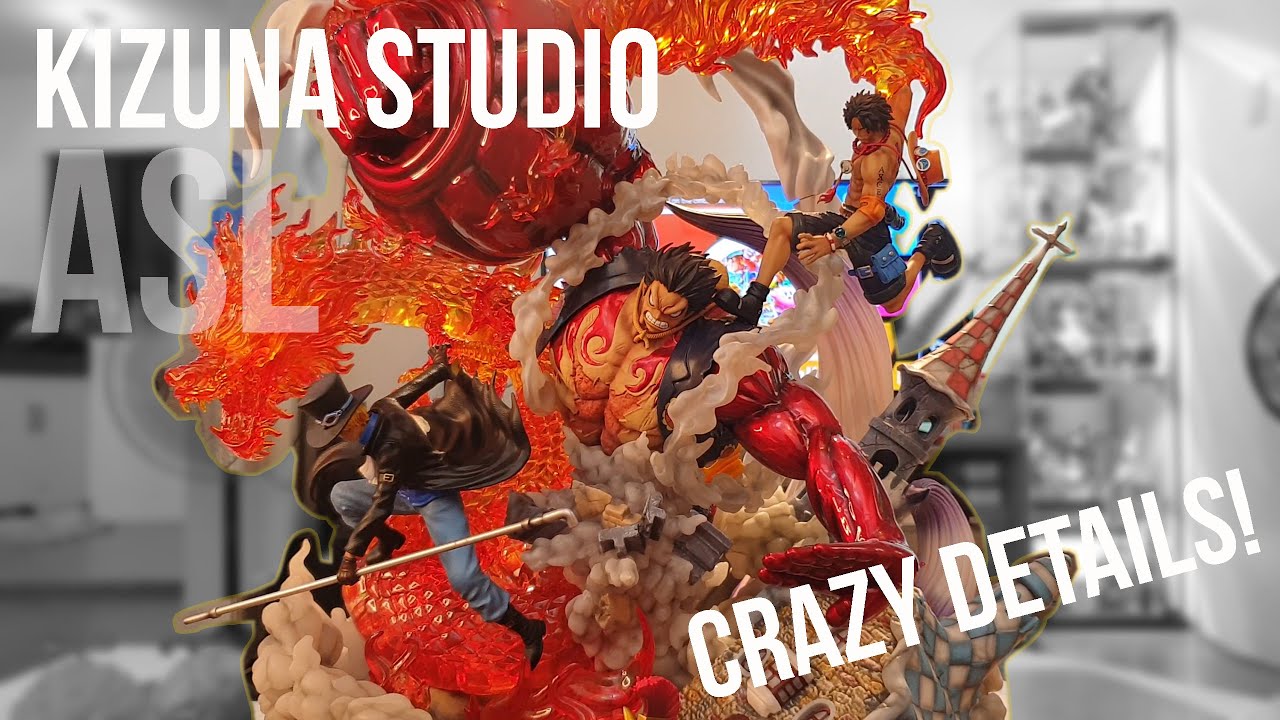 Kizuna Studio - ASL | Ace, Sabo and Luffy | One Piece Resin Statue Unboxing 4K