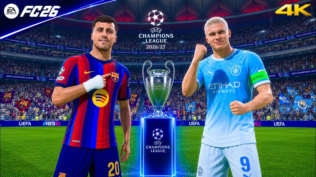 FC 26 &mdash; Барселона против Манчестер Сити | Финал Лиги чемпионов УЕФА 2026/27 | Геймплей PC&trade; 4K60