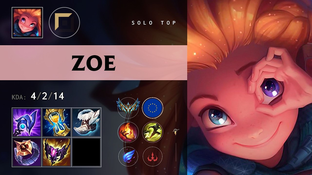 Zoe Top vs Hwei - EUW Challenger Patch 26.14