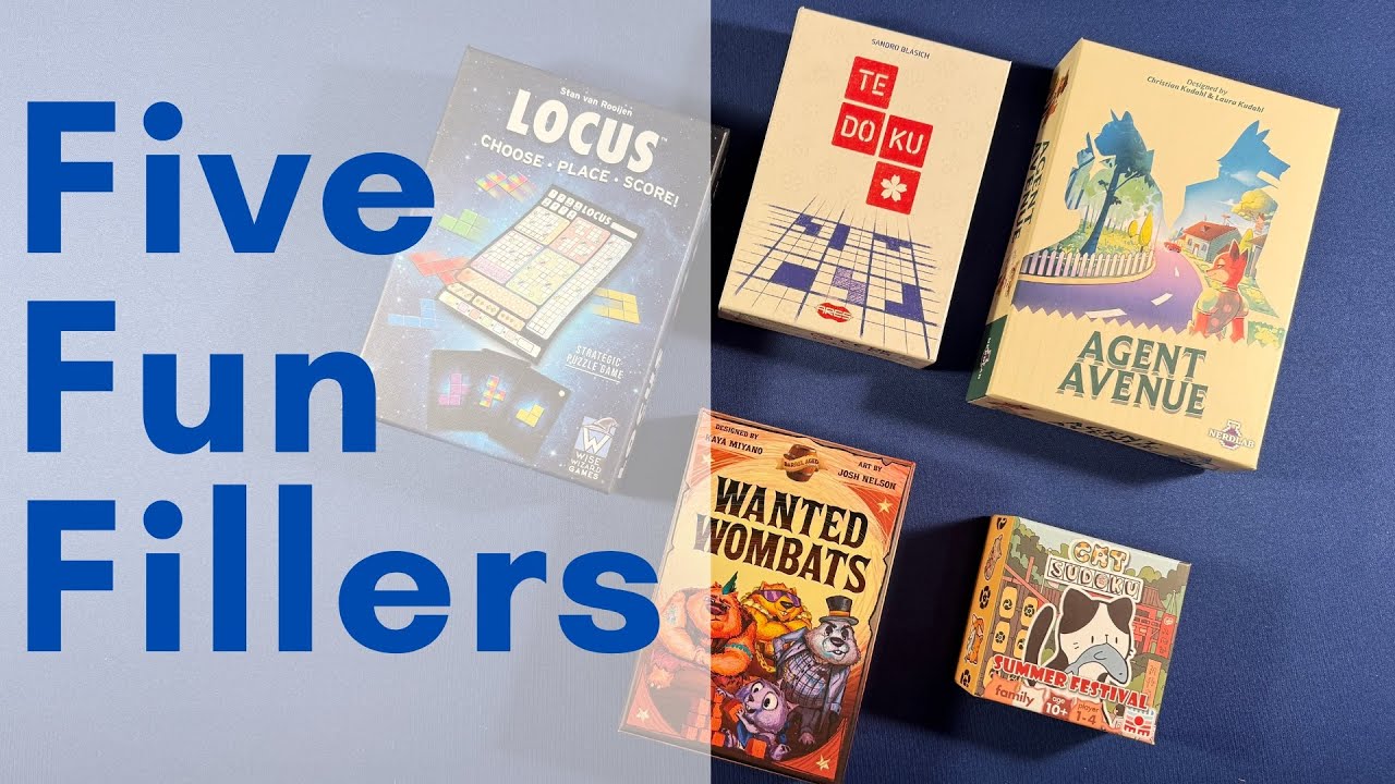 5 Fun Fillers: Tedoku, Locus, Wanted Wombats, Cat Sudoku & Agent Avenue