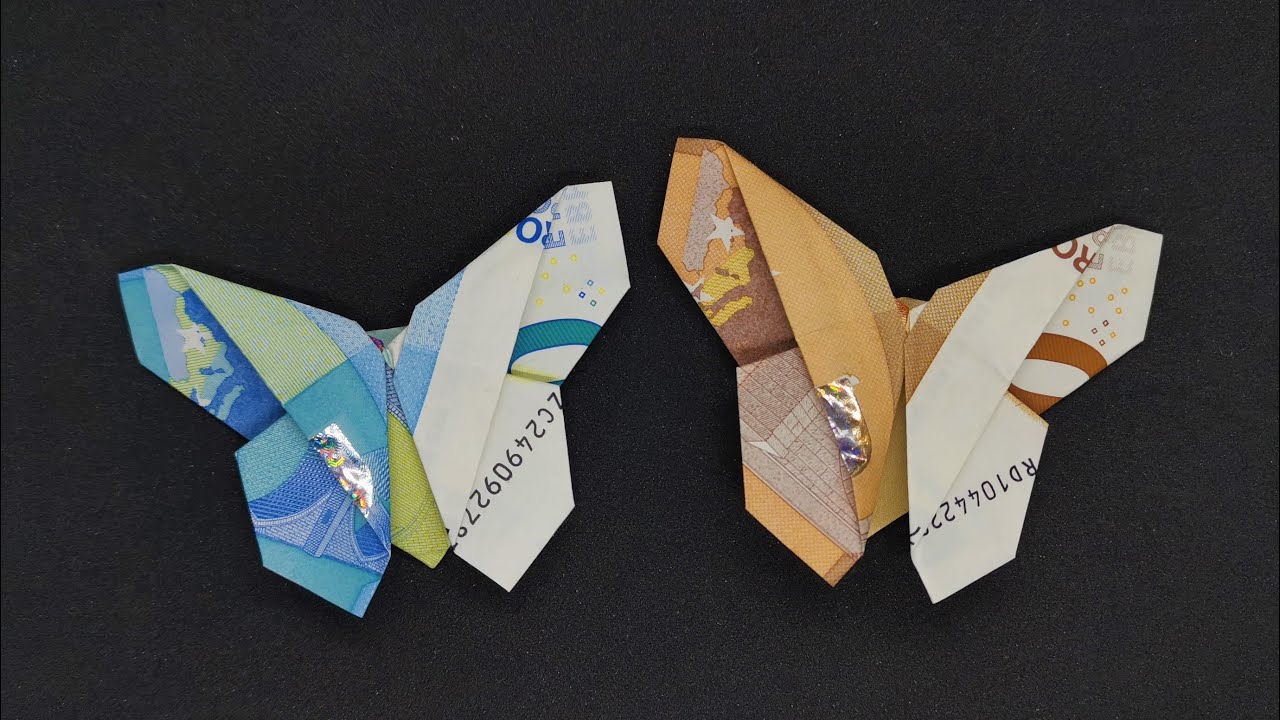 Geldscheine falten für Geldgeschenke🦋Schmetterling🦋einfach Geld falten zum Geburtstag & Hochzeit