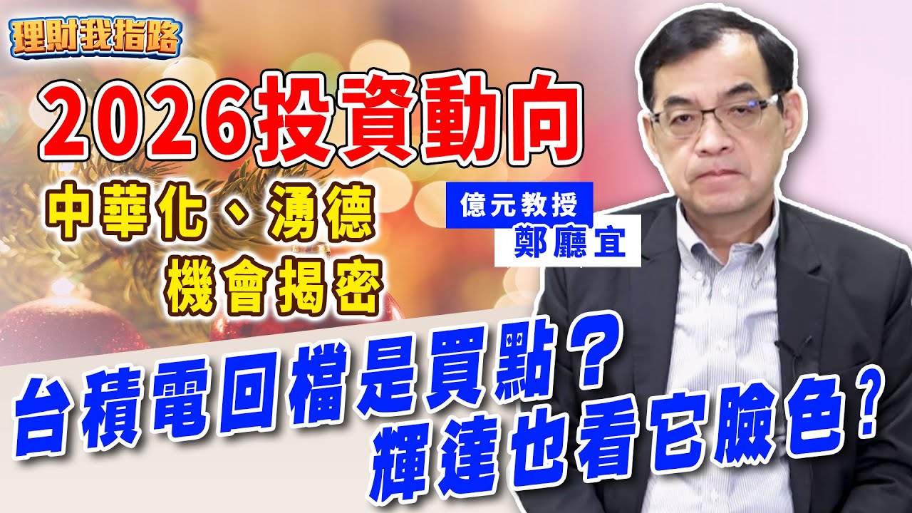 台積電回檔就是買點？明年衝2000元？輝達AI明年怎稱霸？中華化、湧德 機會大揭密！【理財我指路】feat.億元教授 鄭廳宜 EP77