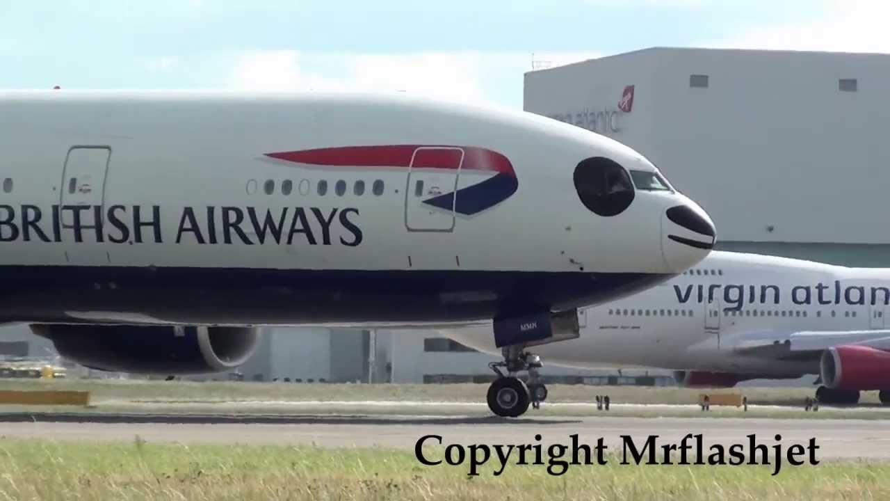 British Airways 777-200ER 'Panda Nose' {G-YMMH} at London Heathrow Airport