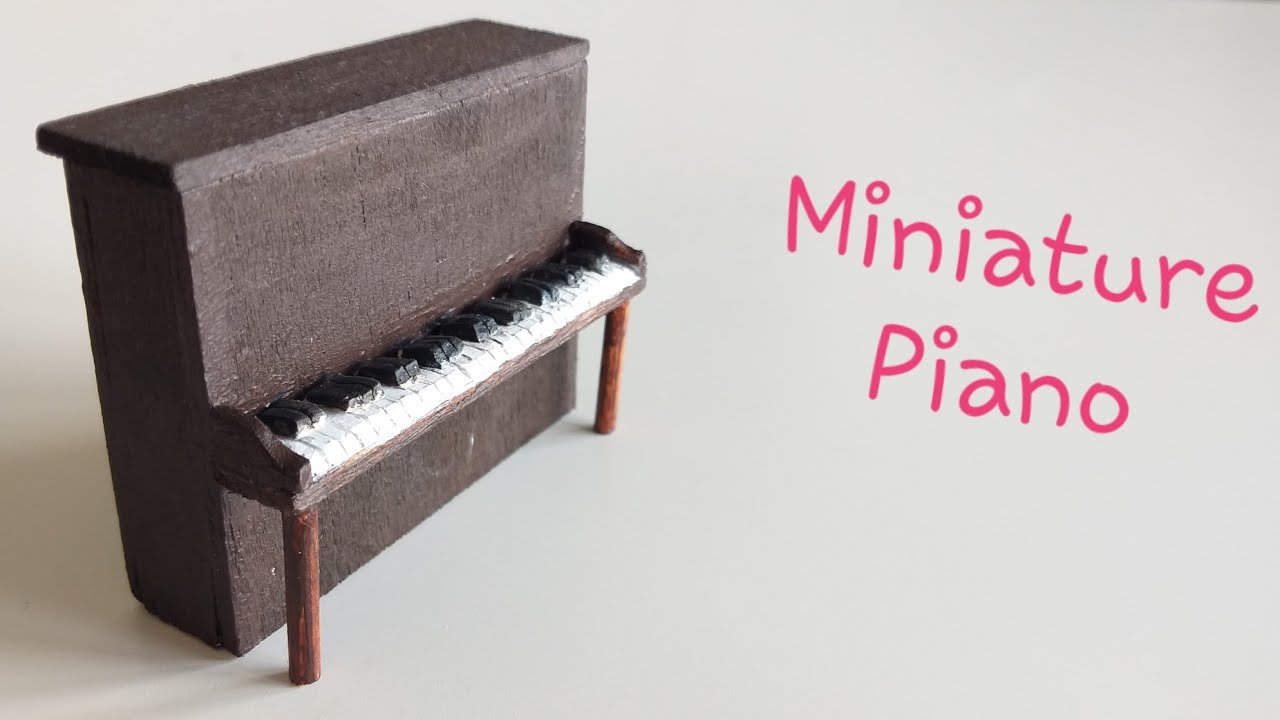 DIY : Dollhouse : how to miniature piano of wood / tutorial