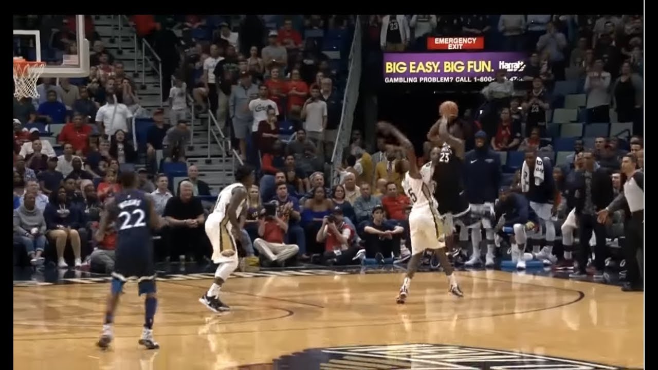 Jimmy Butler secures the game with an and 1 jumper! Minnesota Timberwolves @ New Orleans Pelicans