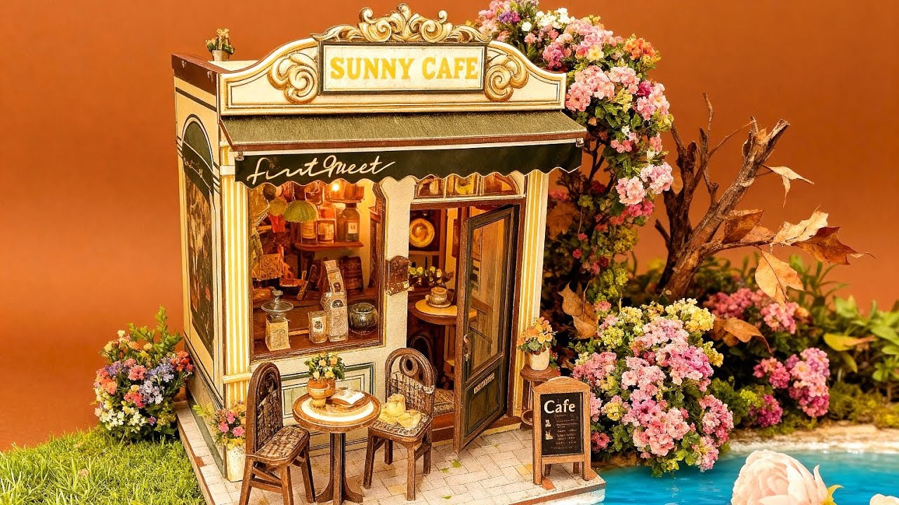 Sunny Café Book Nook | CUTEBEE DIY Miniature House Step-by-Step Build