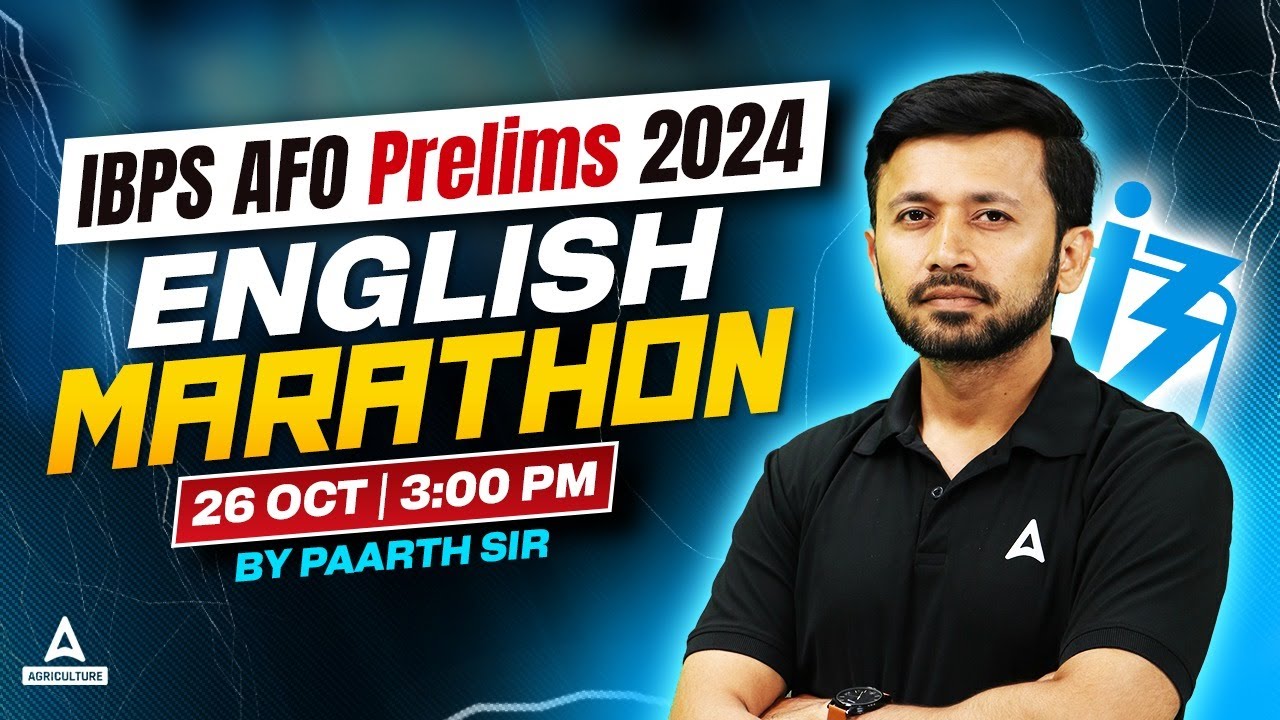 IBPS AFO English Marathon 2024 | IBPS AFO English Classes | By Parth Sir