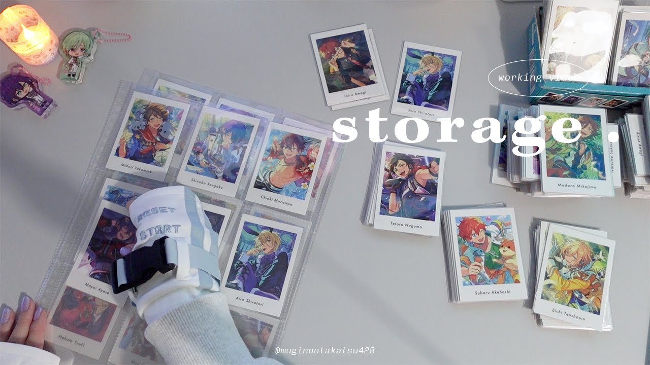 【📂：作業用】のんびりとあんスタグッズ開封＆収納┊８周年グッズ,ぱしゃっつ,myfaバインダー,ダイソーセリアオタ活収納【no bgm】(ENG