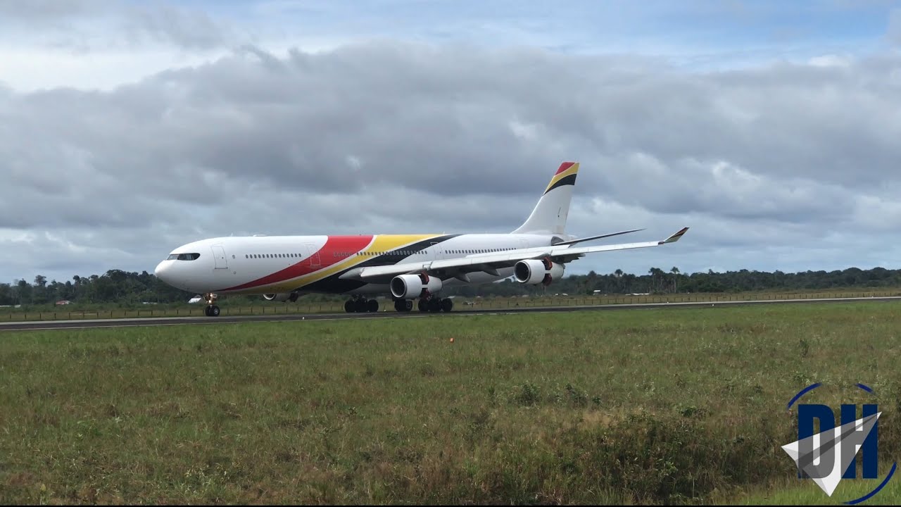 Airhub Airlines A340 Arrival In Suriname