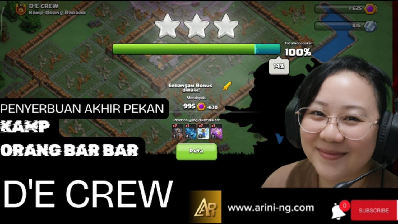 Penyerbuan Akhir Pekan Kamp Orang Bar Bar D'E CREW |Clash of Clans