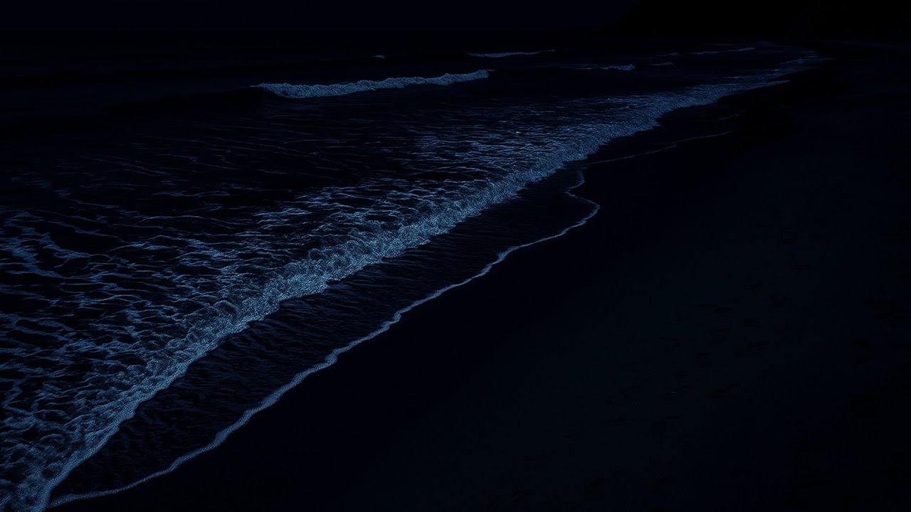 Night Ocean Sounds | Gentle Rolling Waves for Sleep & Stress Relief