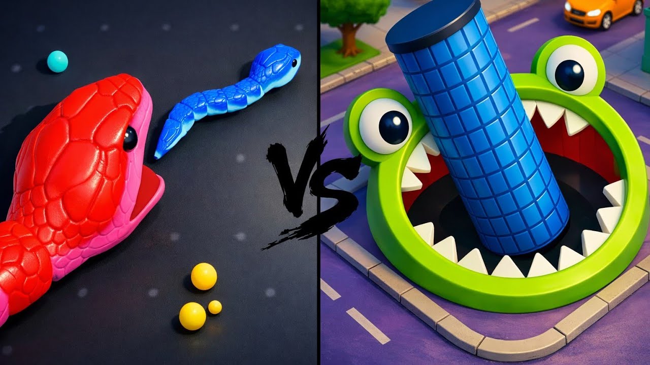 🔥 Snake Clash.io vs Hole.io 😱 Ultimate Mobile Game Battle &mdash; Who Wins? 🐍🕳️
