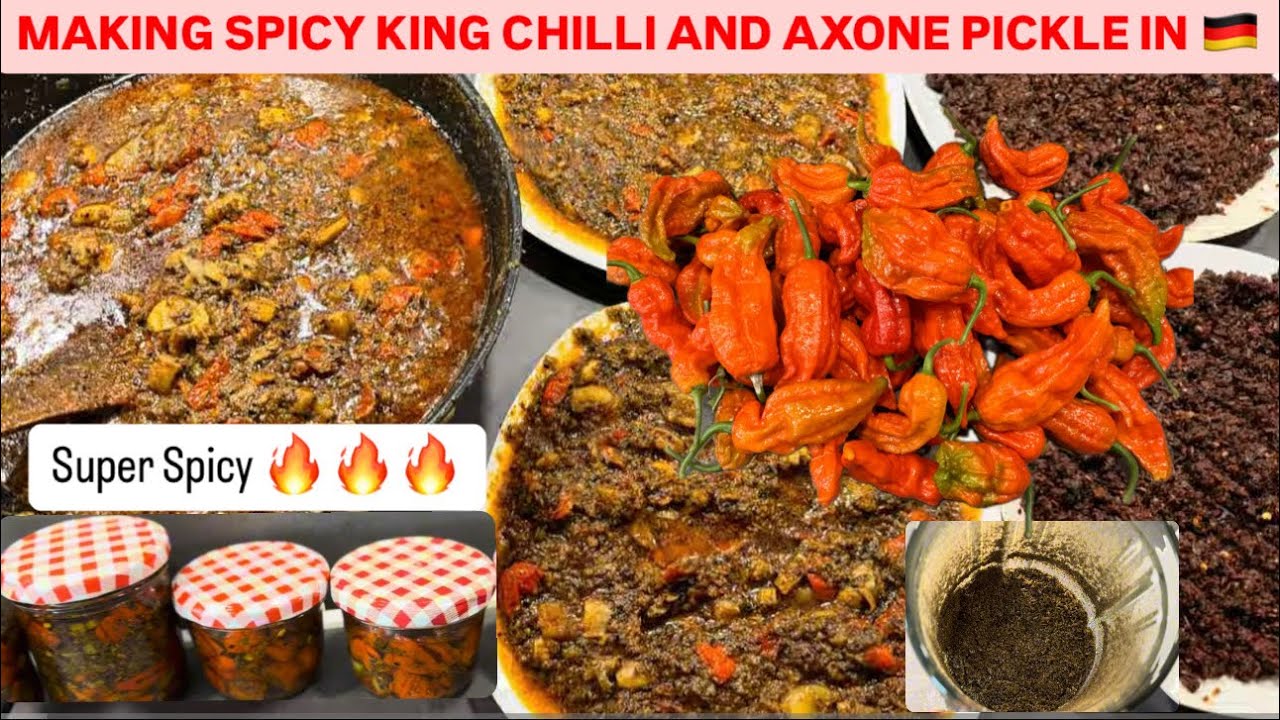 How Naga girl made King Chilli and Axone pickle in🇩🇪 n how I’m preserving king chillies🔥this year?