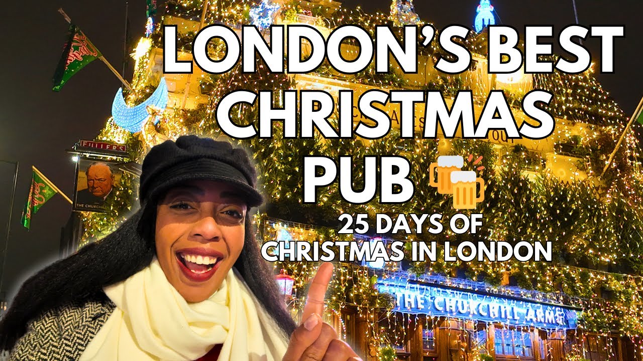 THE CHURCHILL ARMS - LONDON'S BEST CHRISTMAS PUB 🍻 | 25 Days of Christmas in London 🎄 (Day 3)
