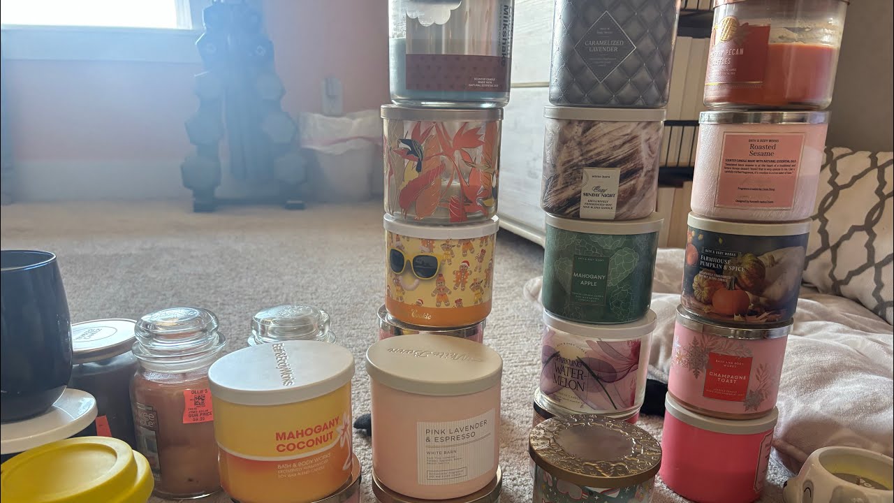 My insane candle collection in ✨ASMR✨ tapping